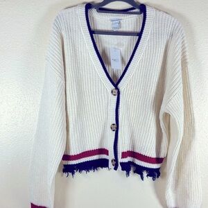 Rue 21 Distressed Button front Cardigan Sweater NWT.